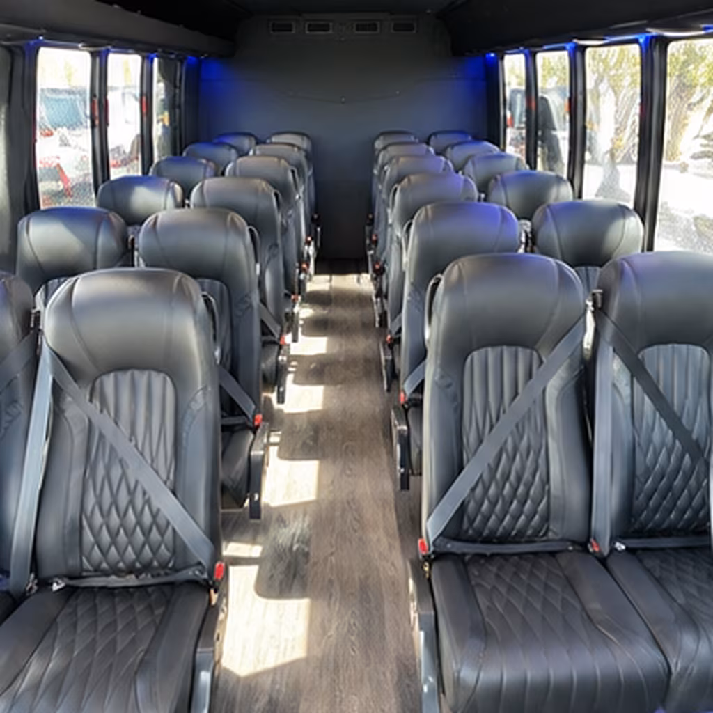 Bridgeport Airport Shuttle & Transportation party bus interior
