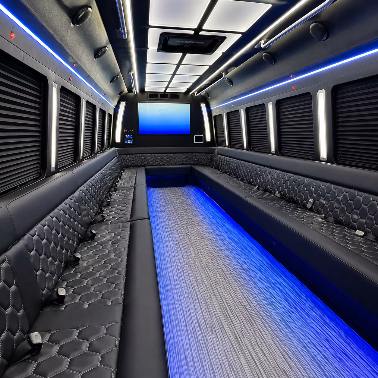 Bridgeport Private Event Transportation party bus exterior