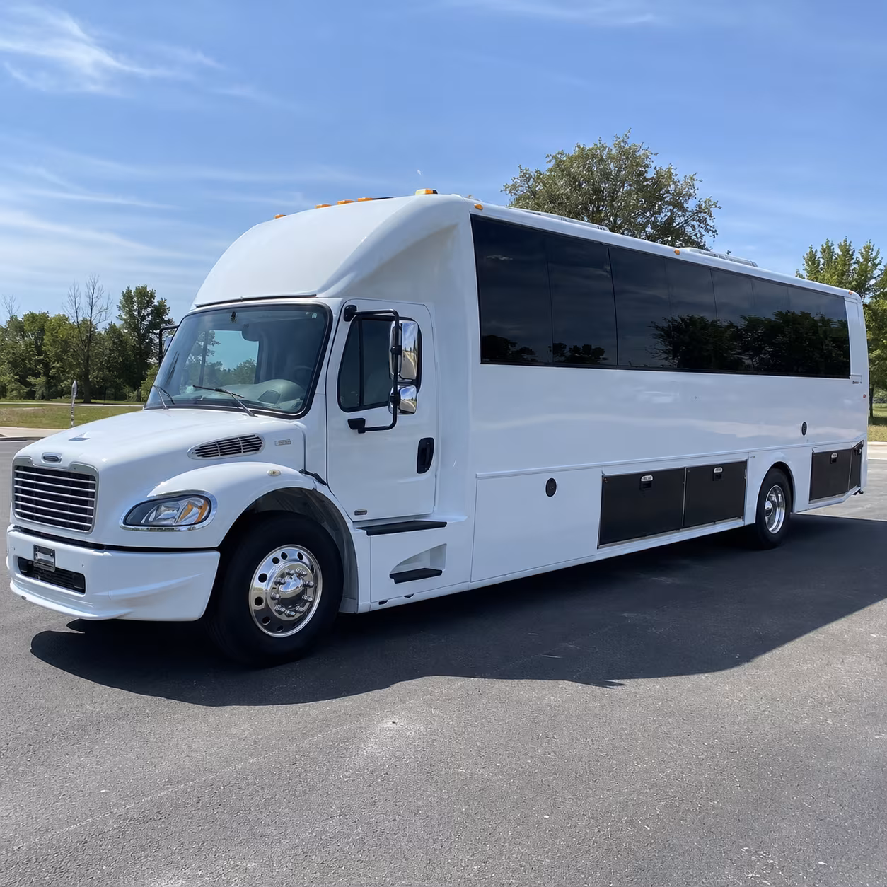 Bridgeport Private Event Transportation party bus exterior