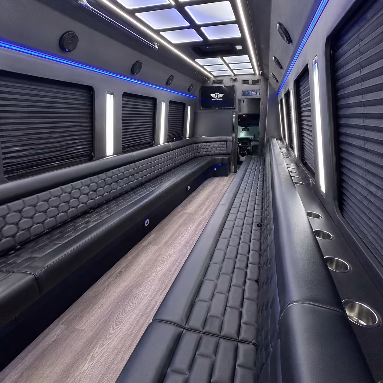 Bridgeport Sporting Event Transportation party bus exterior