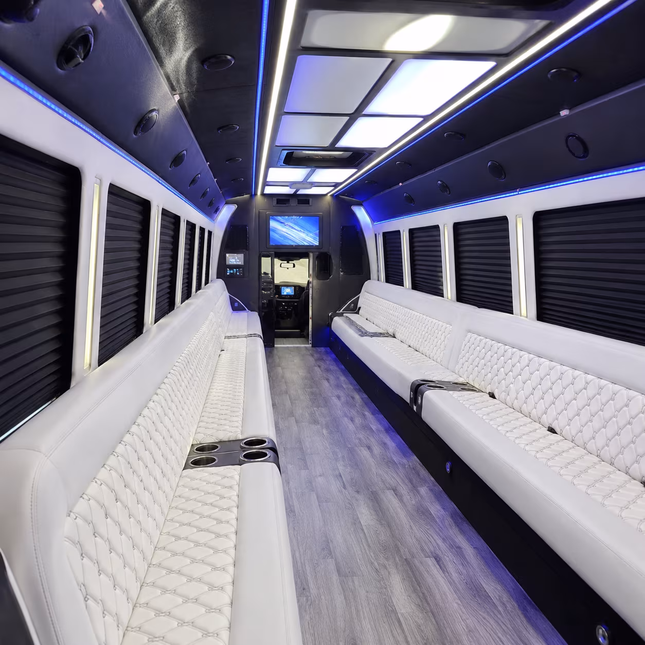Bridgeport Sporting Event Transportation party bus exterior