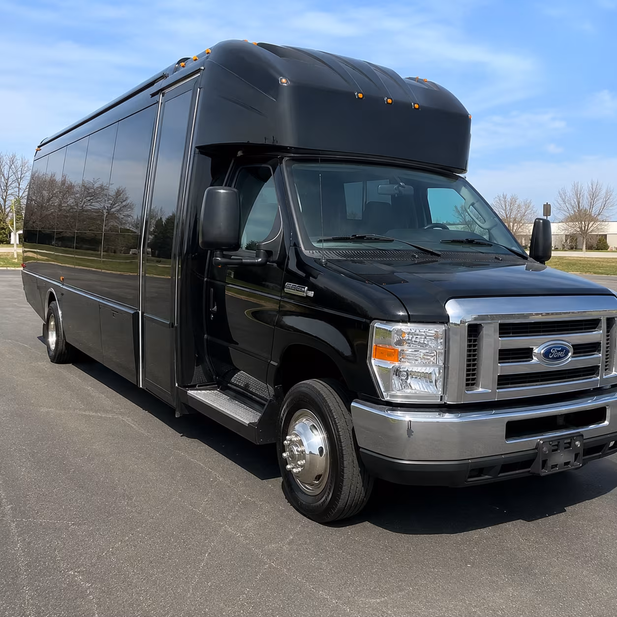 Bridgeport Sporting Event Transportation party bus exterior