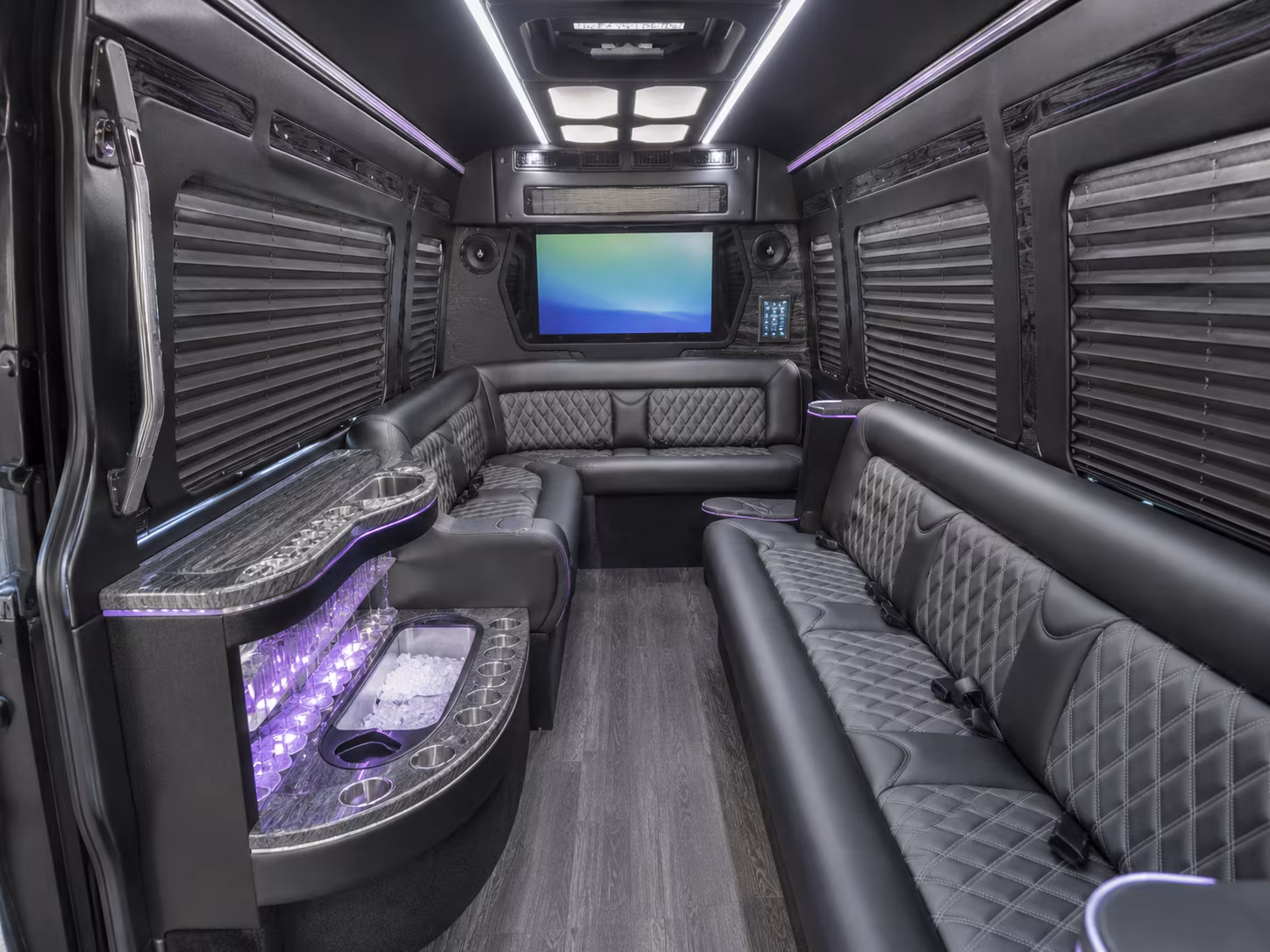 14 Passenger Sprinter Limo Inside